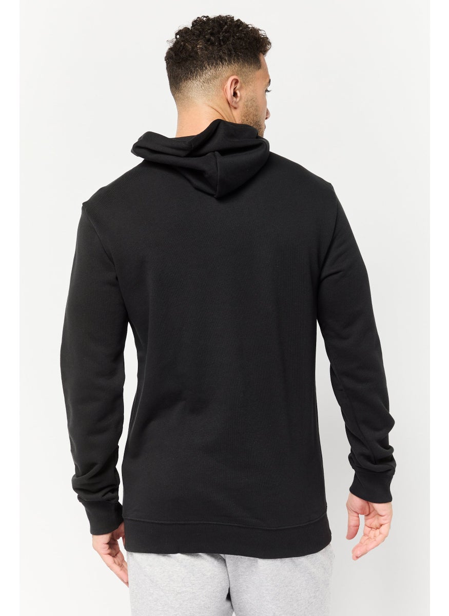 Men Sportswear Fit Long Sleeve Outdoor Sweatshirt, Black
