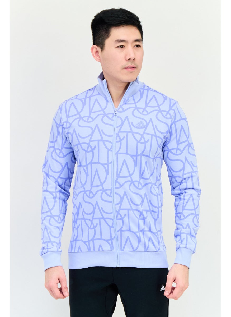 Men Sportswear Fit Long Sleeve Outdoor Sweatshirt, Blue