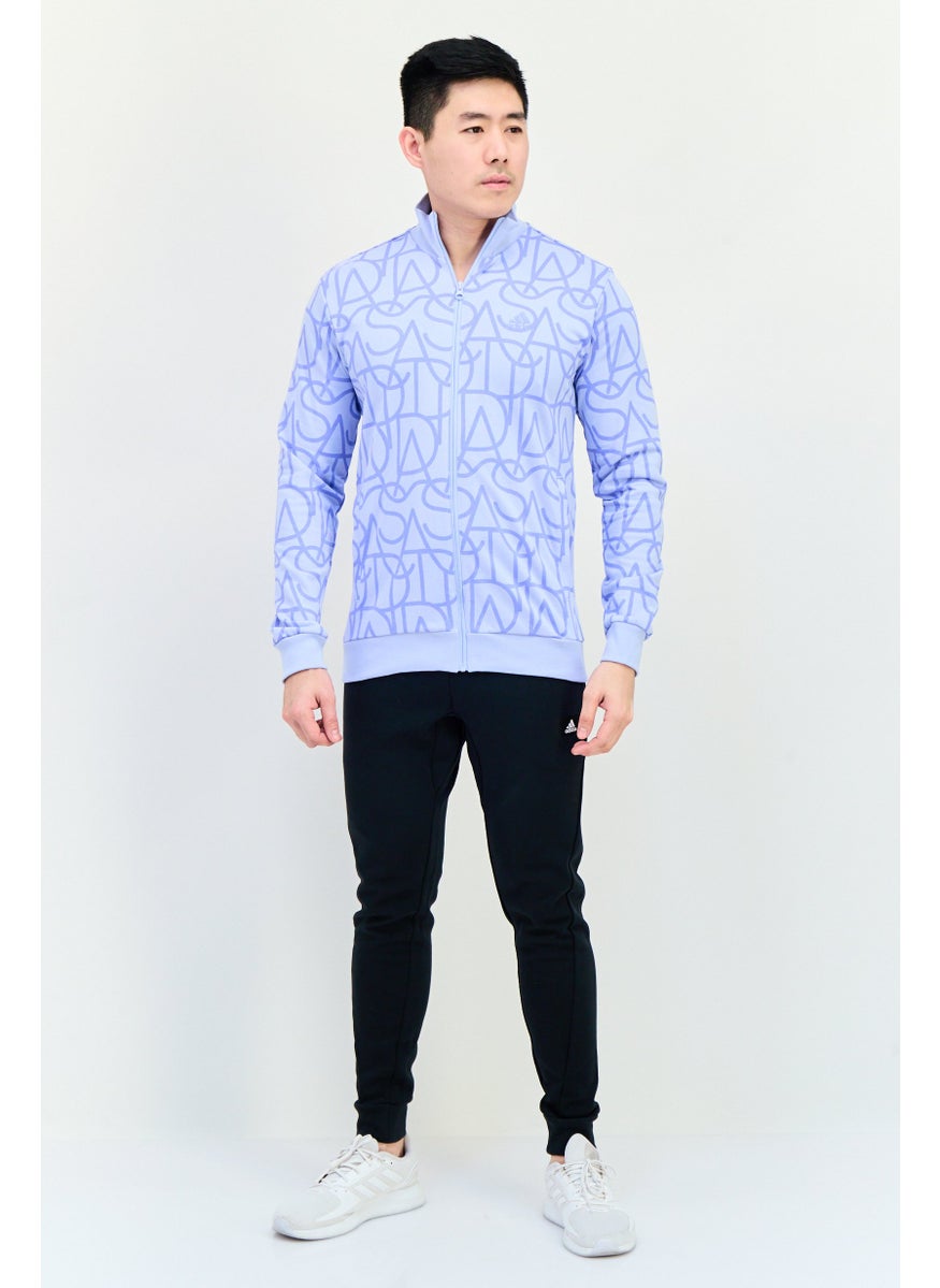 Men Sportswear Fit Long Sleeve Outdoor Sweatshirt, Blue