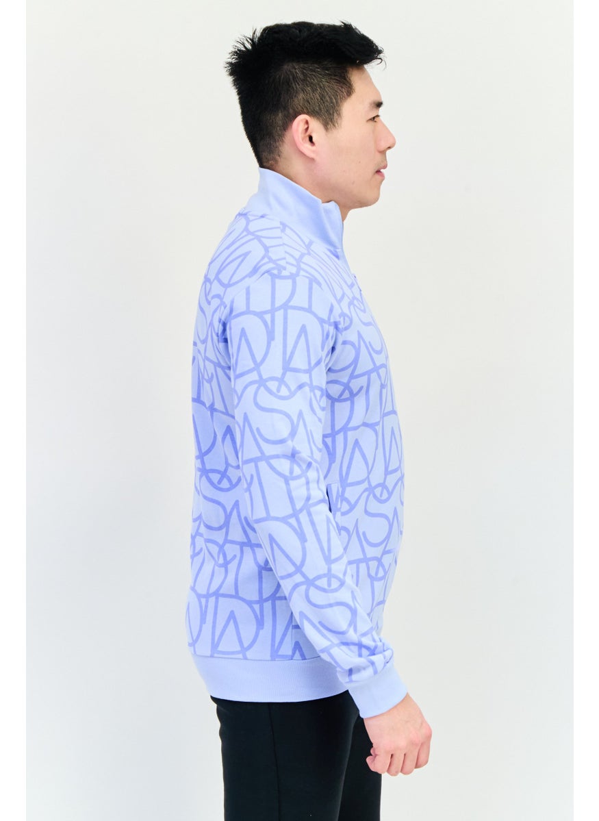 Men Sportswear Fit Long Sleeve Outdoor Sweatshirt, Blue