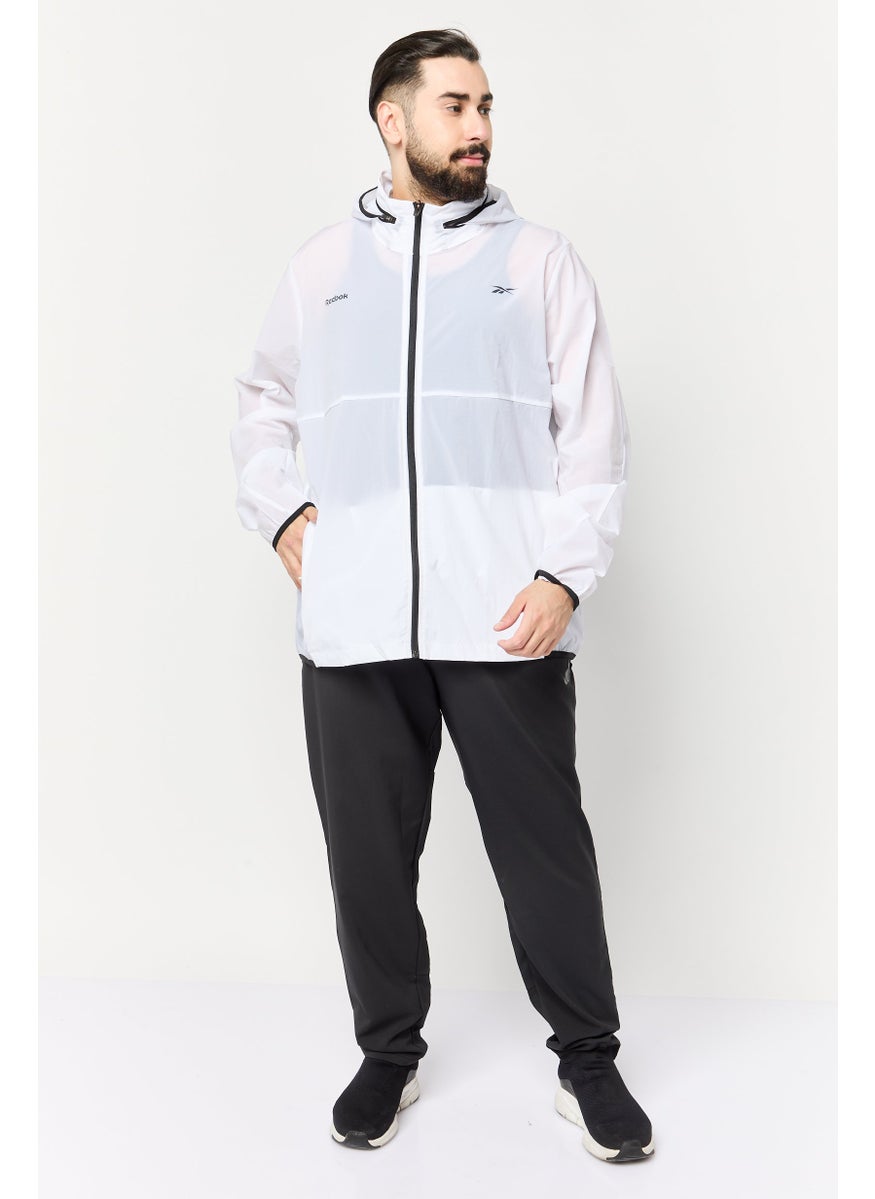 Men Sportswear Fit Training Hooded Sweatshirt, White