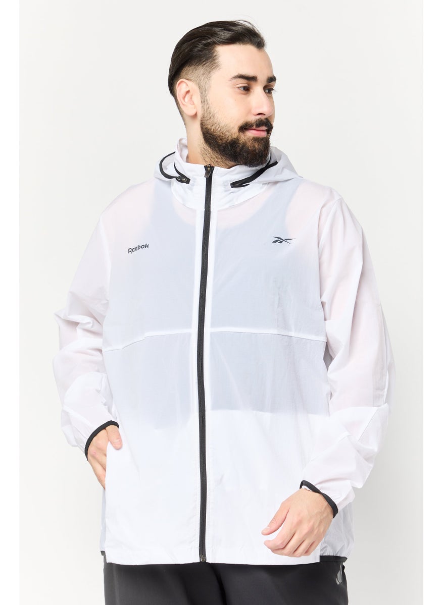 Men Sportswear Fit Training Hooded Sweatshirt, White