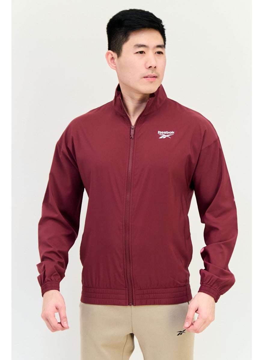 Men Sportswear Fit Long Sleeve Outdoor Sweatshirt, Maroon