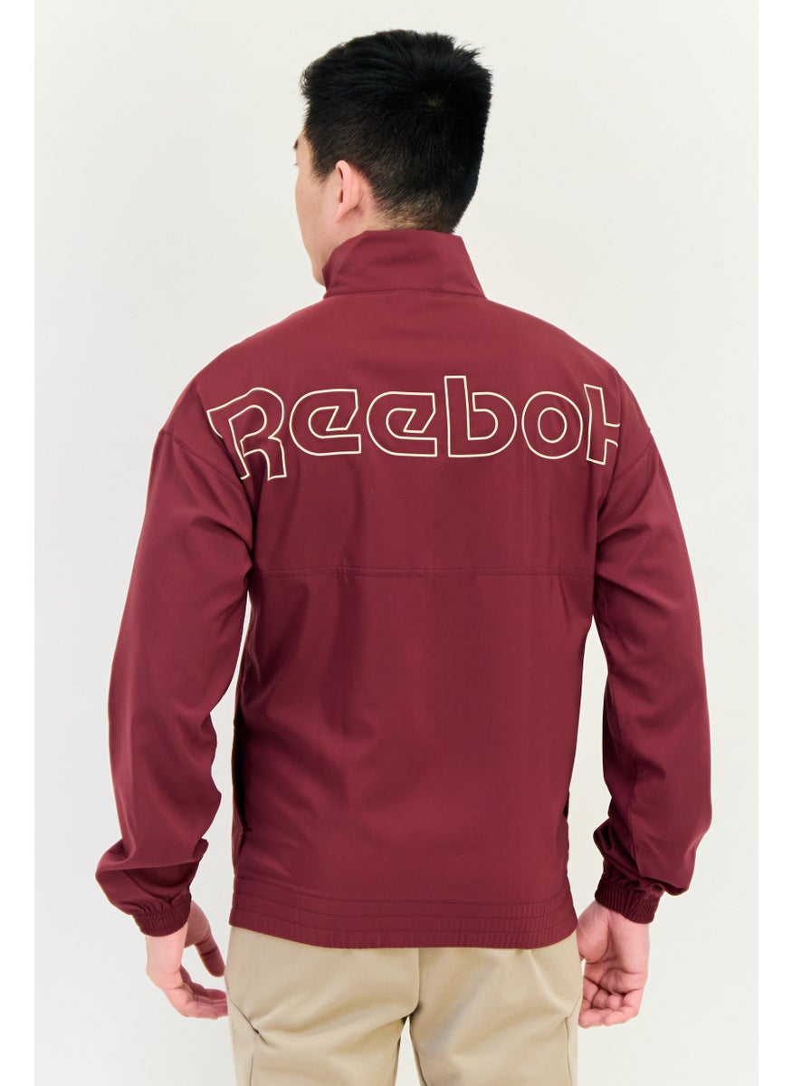 Men Sportswear Fit Long Sleeve Outdoor Sweatshirt, Maroon