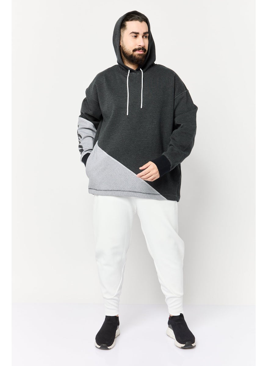 Men Sportswear Fit Long Sleeves Outdoor Hoodies, Black