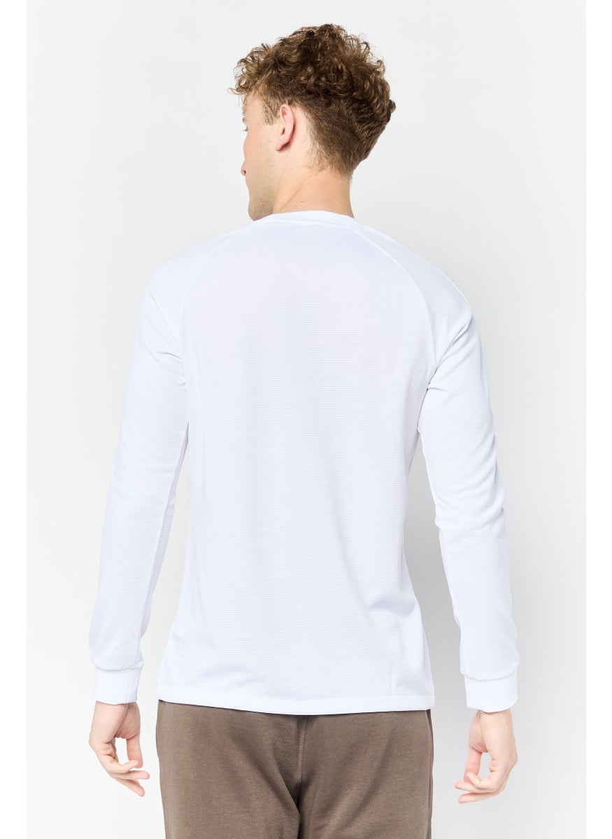 Men Sportswear Fit Long Sleeves  Training Sweatshirts, White