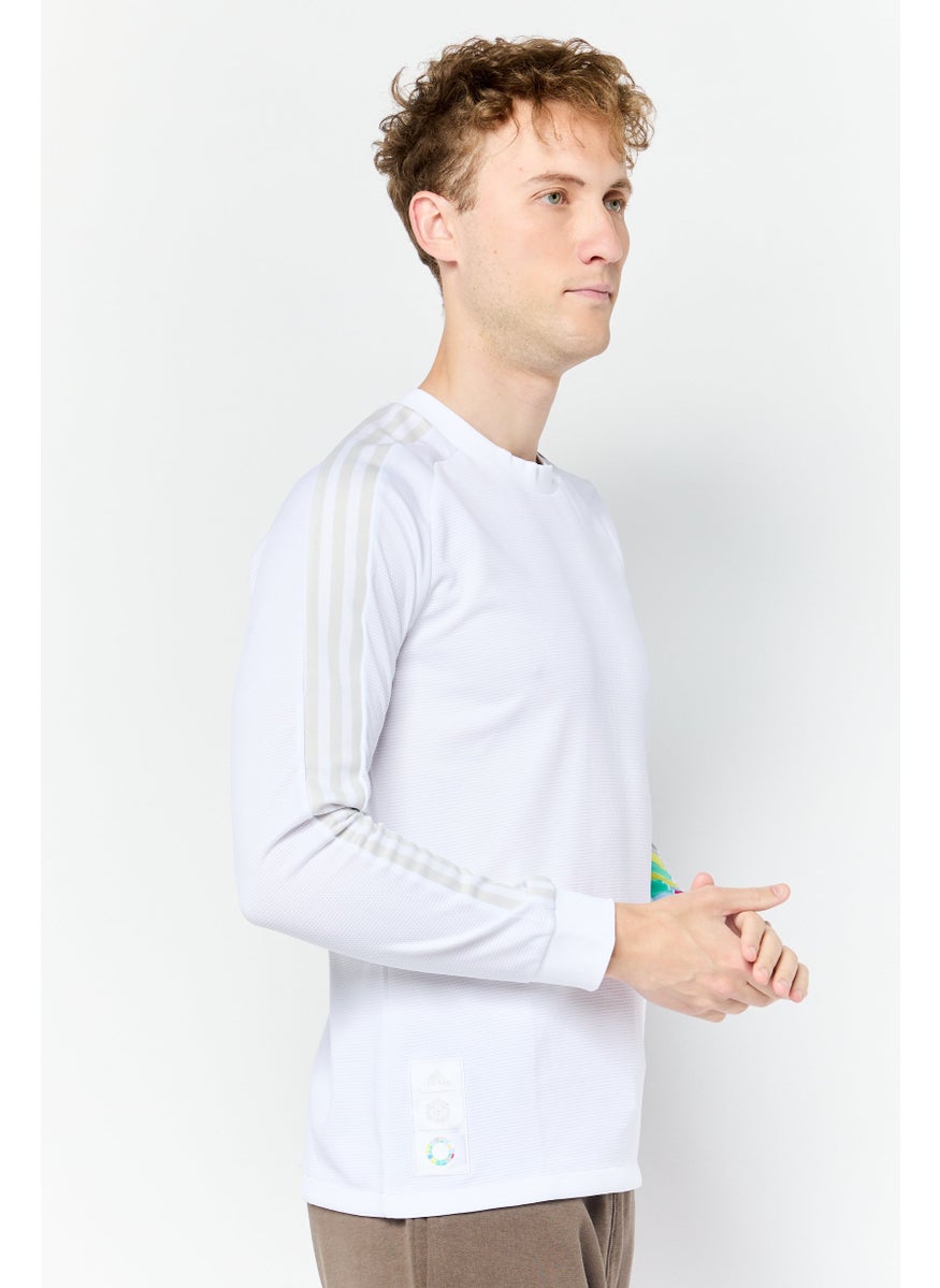 Men Sportswear Fit Long Sleeves  Training Sweatshirts, White