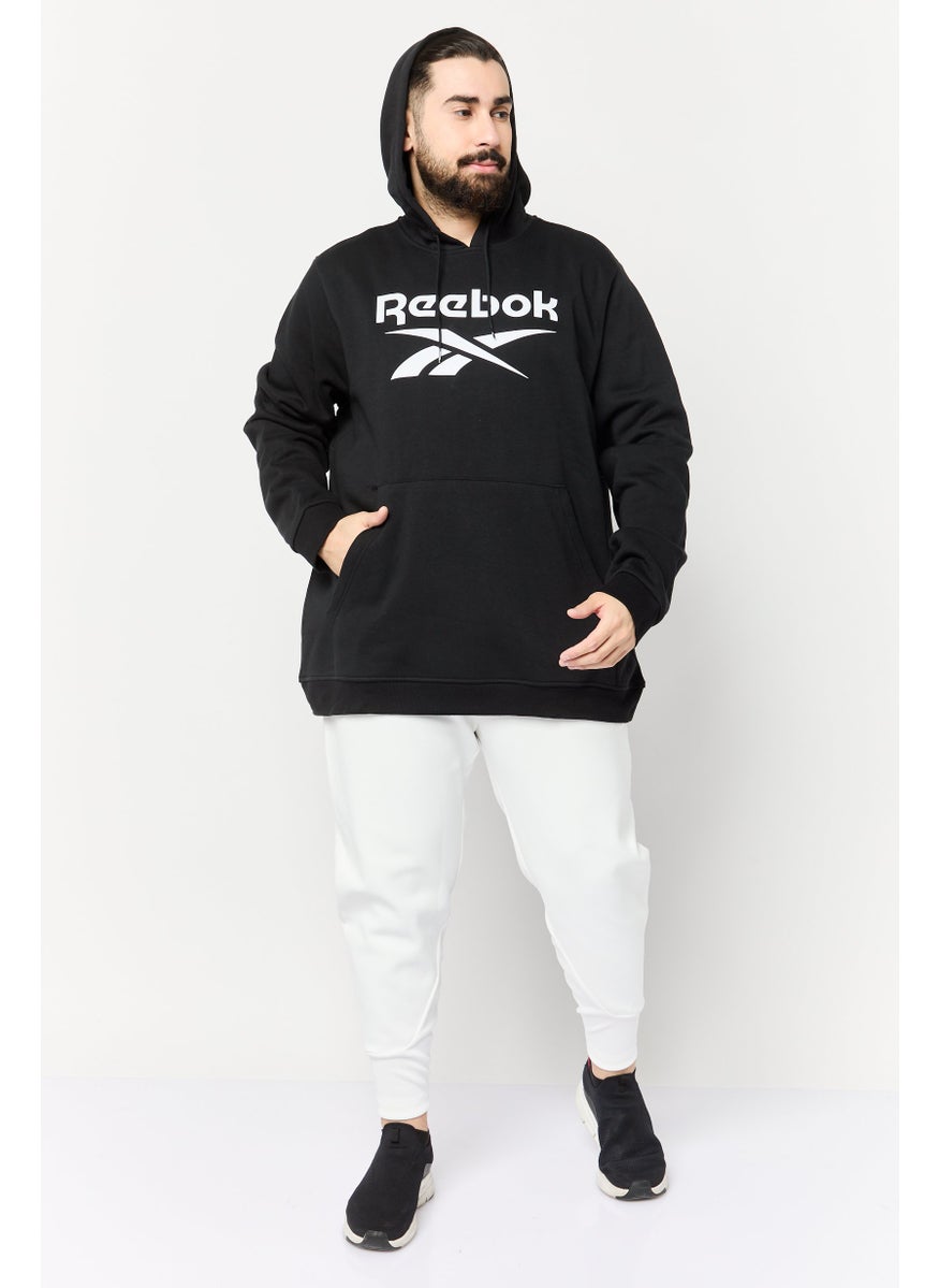 Men Sportswear Fit Long Sleeve Outdoor Hoodie, Black