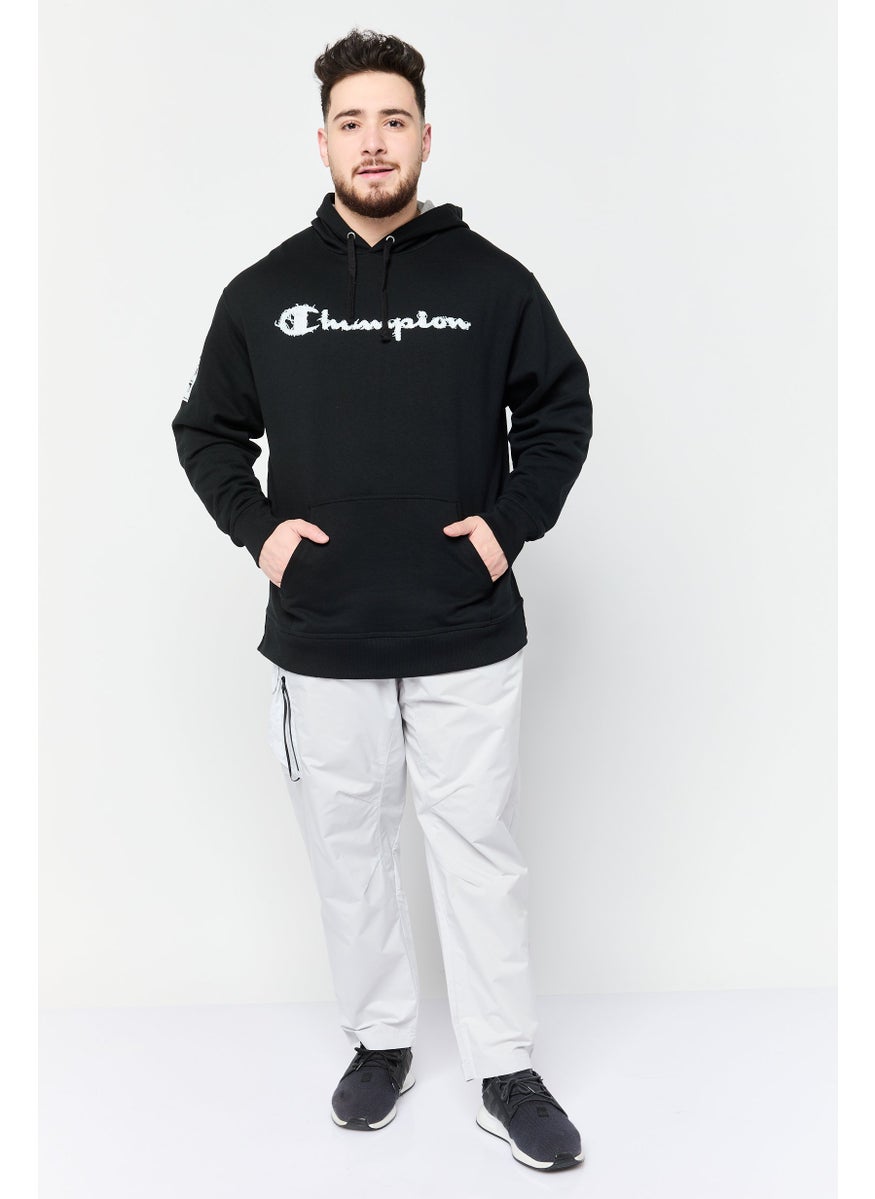 Men Sportswear Fit Long Sleeves Outdoor Sweatshirt, Black