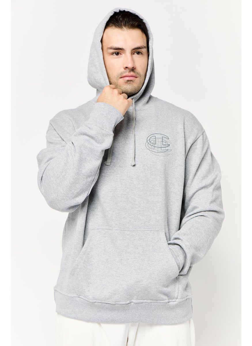 Men Sportswear Fit Long Sleeves Outdoor Sweatshirt, Grey