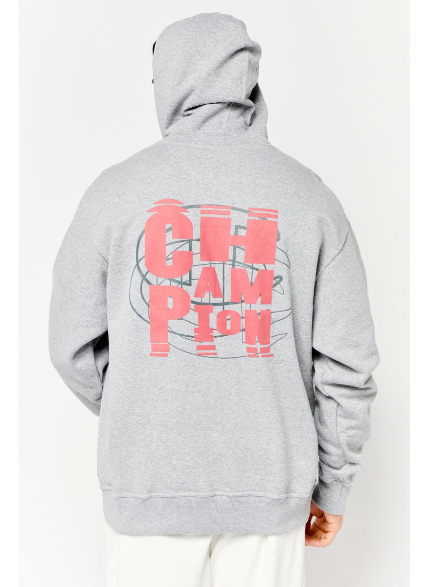 Men Sportswear Fit Long Sleeves Outdoor Sweatshirt, Grey
