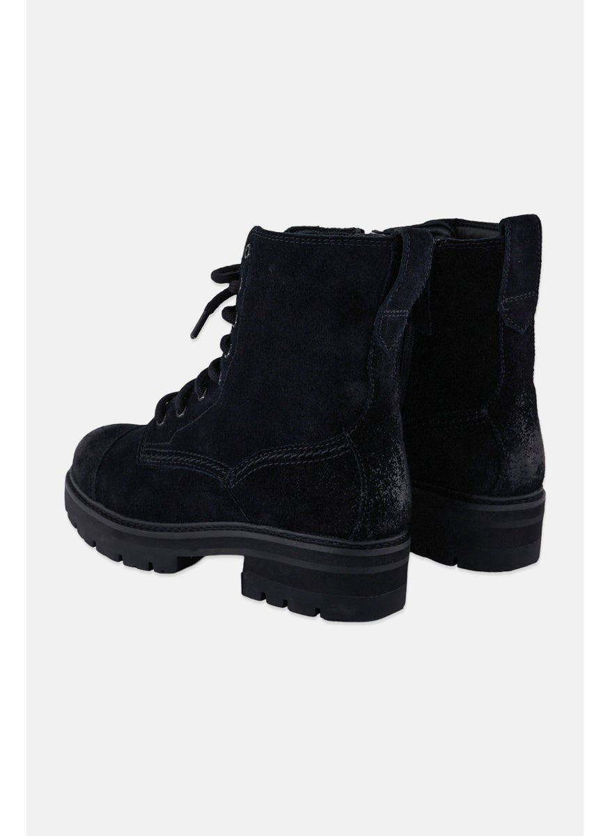 Women Standard Orianna Cap Lace Up Ankle Boots, Black
