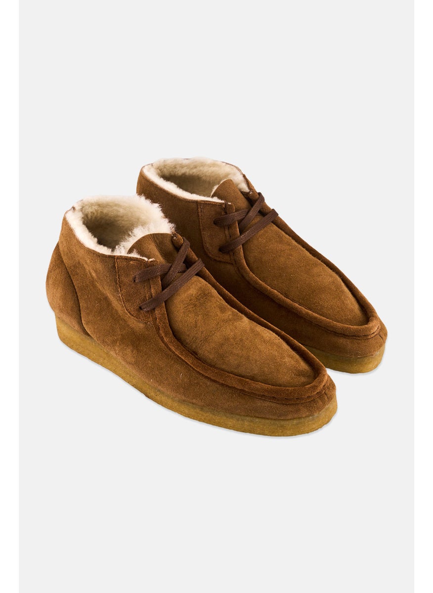Women Standard Wallabee Lace Up Ankle Boots, Brown