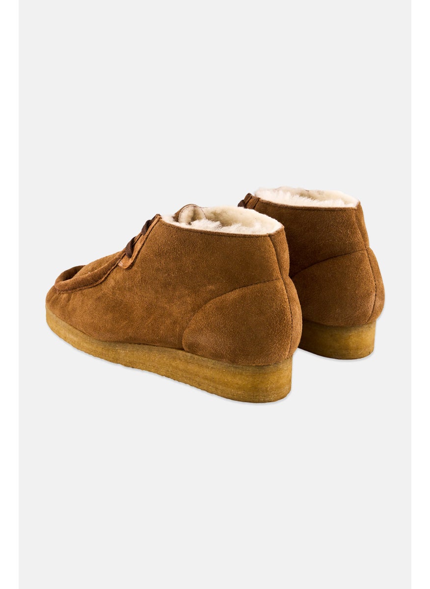 Women Standard Wallabee Lace Up Ankle Boots, Brown