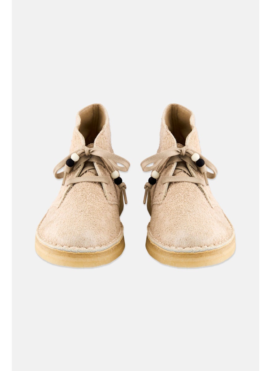 Women Desert Coal Lace Up Ankle Boots, Off White
