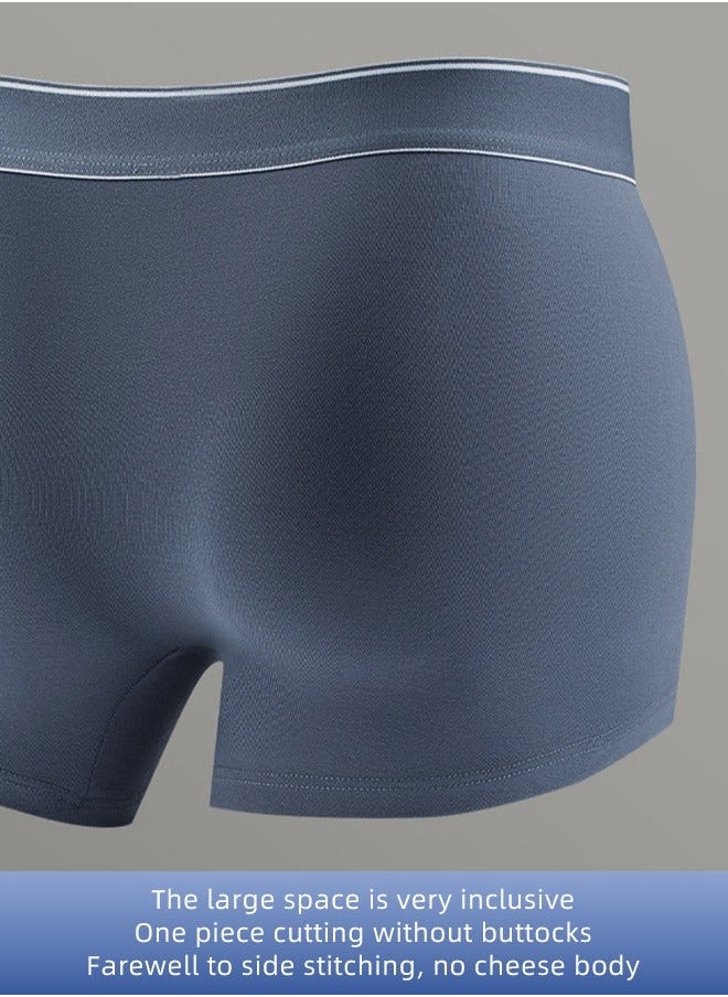 3 Pack Solid Pattern Men's 96% Cotton Underpant Set Breathable Comfortsoft Boxers with High Elastic Waistband Teenager Short Briefs Multicolour
