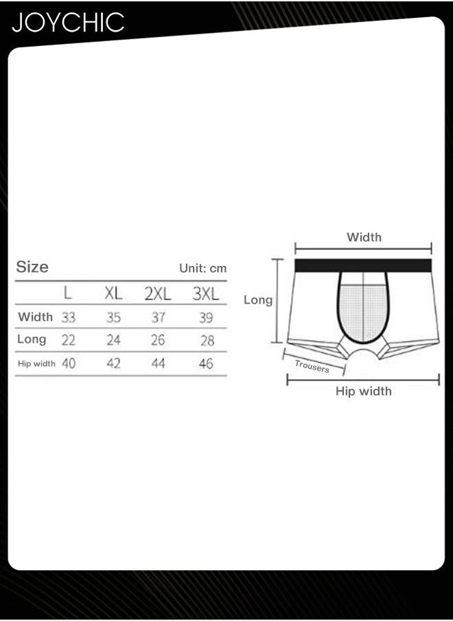 3-Piece Men's Spring Summer Autumn Winter High Stretch Seamless Underwear Set Cotton Breathable Antibacterial Teenager Boxer Briefs Multicolour