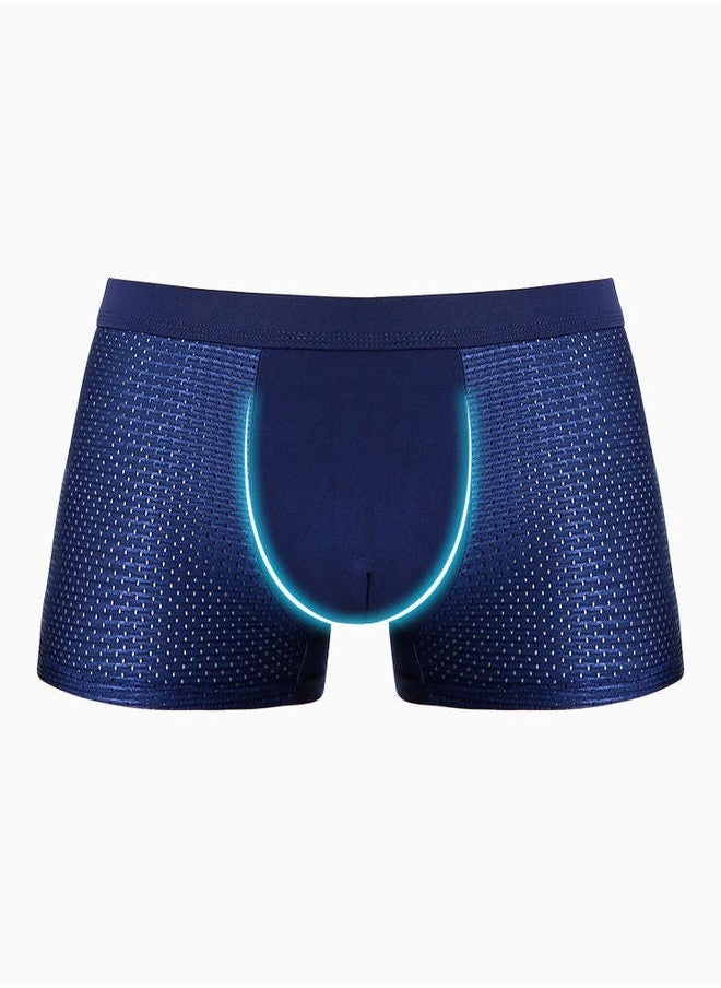 Comfortable Mid-Rise Boxers Dark Blue