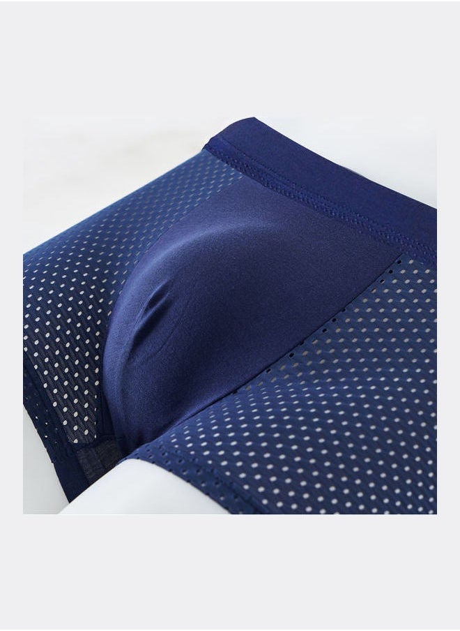 Comfortable Mid-Rise Boxers Dark Blue