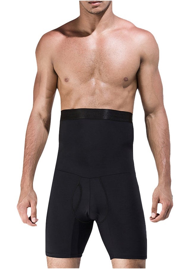 Solid High Waist Tummy Tucker Black