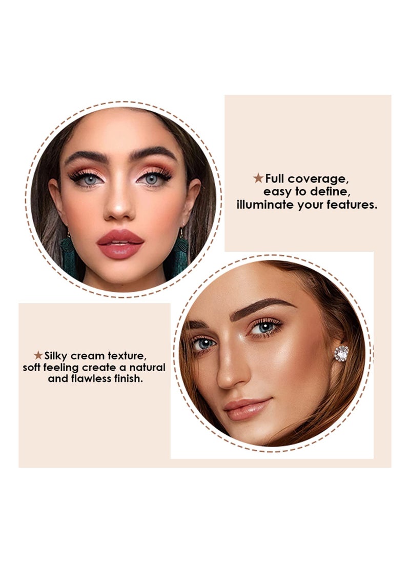 2023 Upgraded Version of Concealer Stick 6 Colors Concealer Highlight Stick 2 in 1 Double Head Repair Cream Repair Waterproof Professional Facial Repair