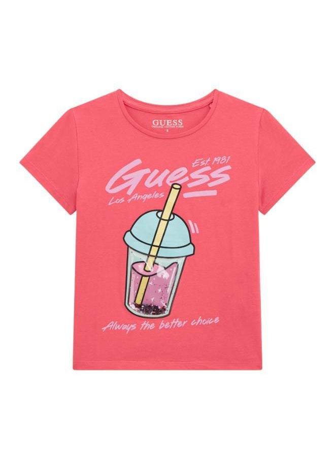 Kids Graphic Print Crew Neck T-Shirt