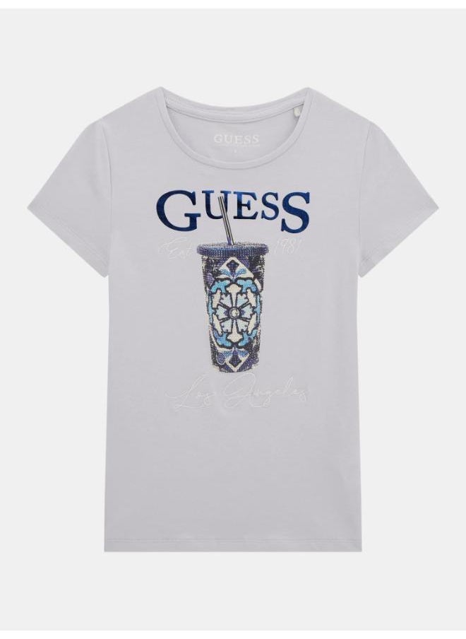 Kids Slogan Crew Neck T-Shirt