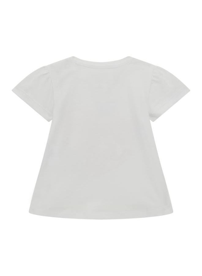 Kids Slogan Printed Crew Neck T-Shirt