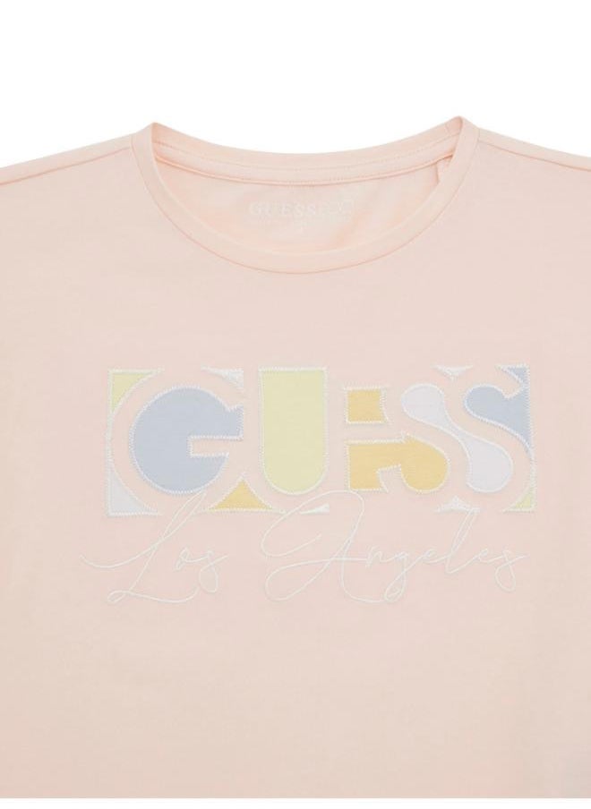 Kids Slogan Crew Neck T-Shirt