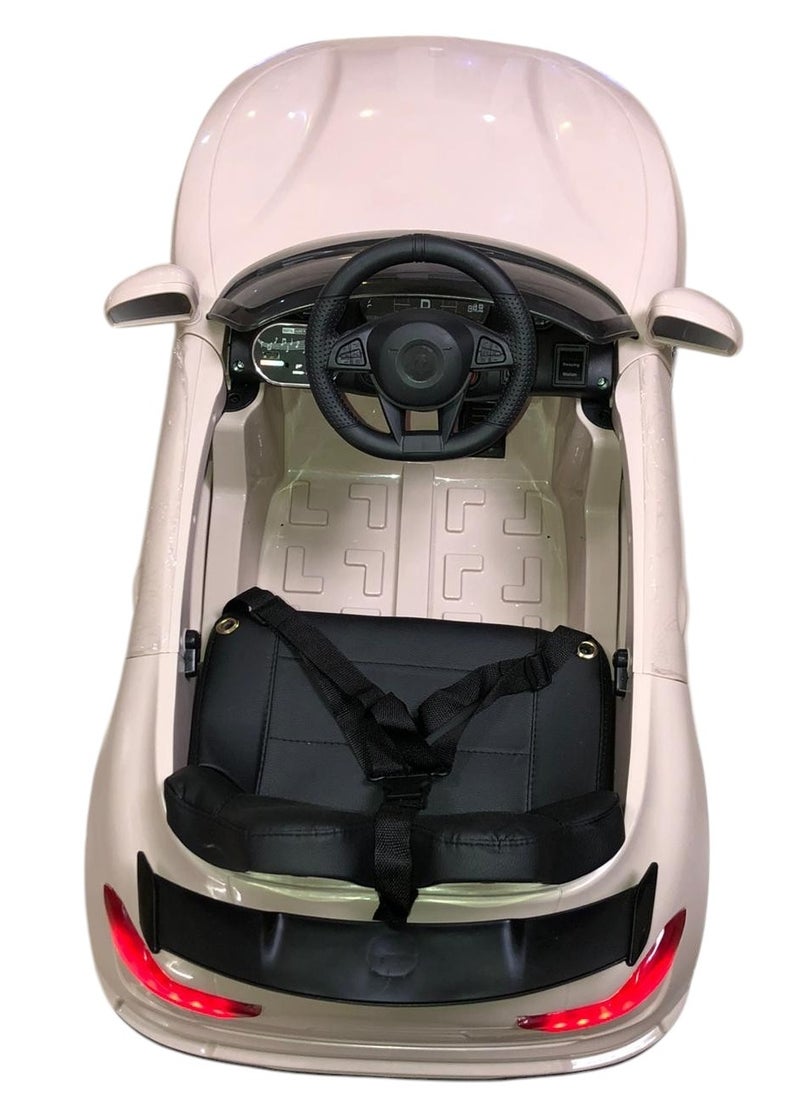 Kids Ride-On Electric Car with Remote Control, Music, Lights & Safety Belt – Rechargeable Battery Powered Toy Vehicle