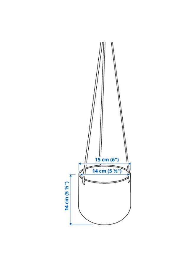 Hanging planter, light grey, 12 cm