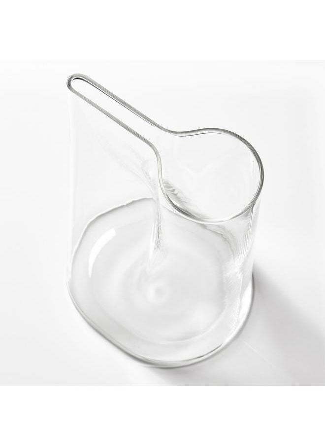 Vase/watering can, clear glass, 21 cm