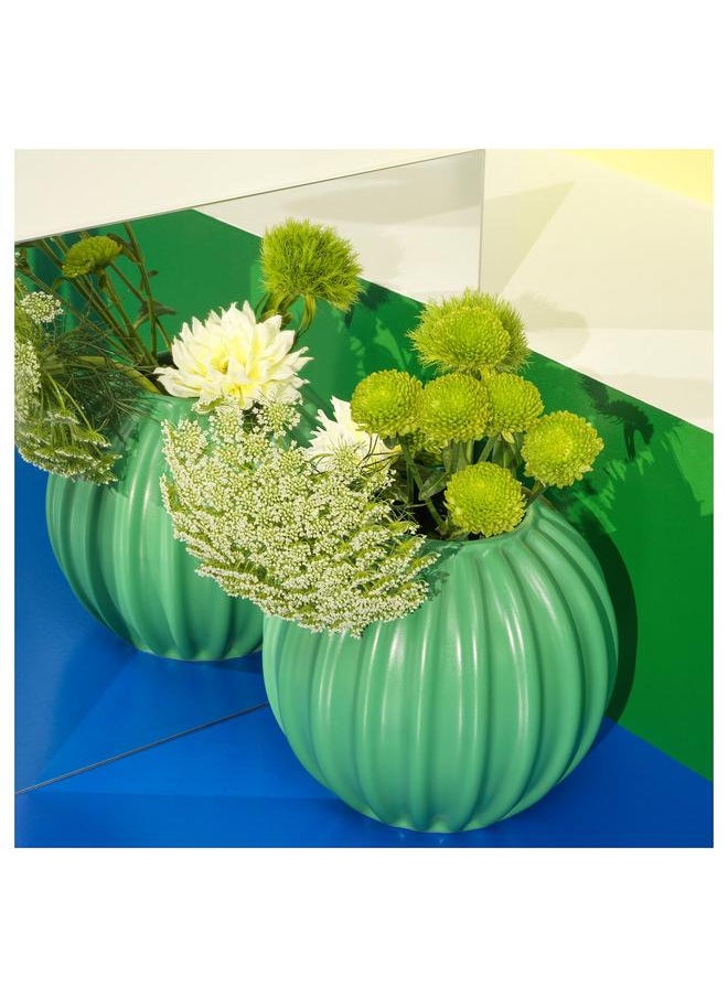 Vase, green, 15 cm