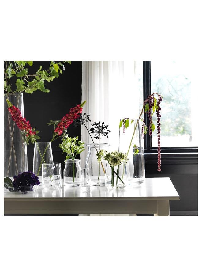 Vase, clear glass, 29 cm