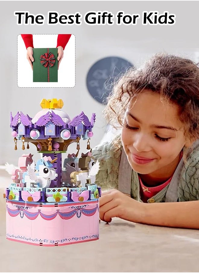Music Box Building Toys, 874-Pcs Assemble Building Block DIY Educational Toys Set– Gift for Kids 3+ Years and Adults