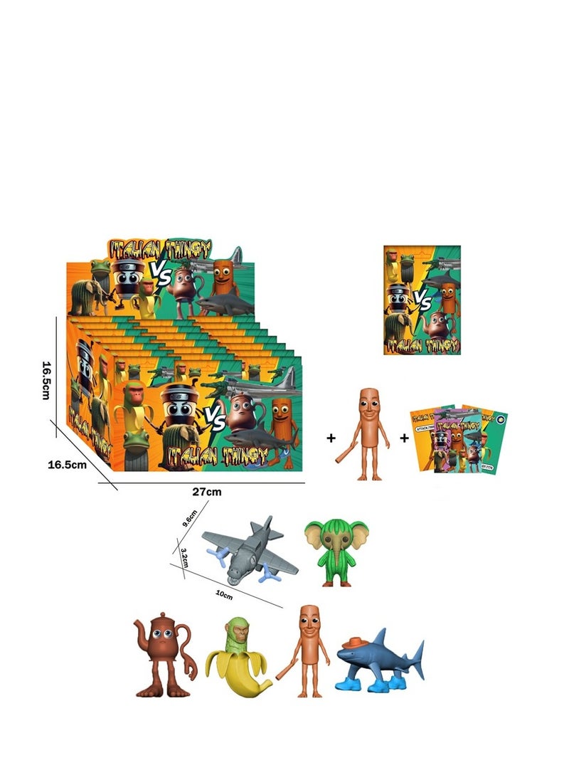 24 pcs TungTungSahur Figure Toys For Fans  Series Figures Model Birthday Cake Toppers