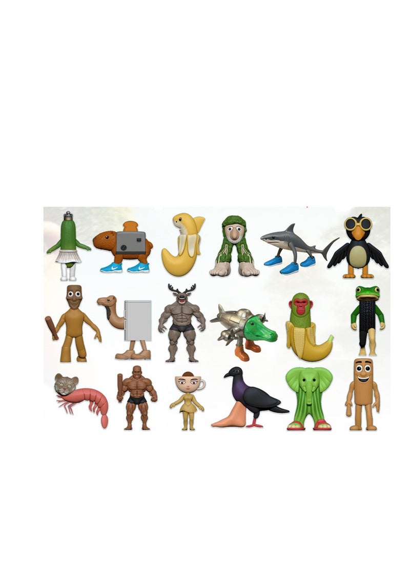 18 pcs TungTungSahur Figure Toys For Fans  Series Figures Model Birthday Cake Toppers