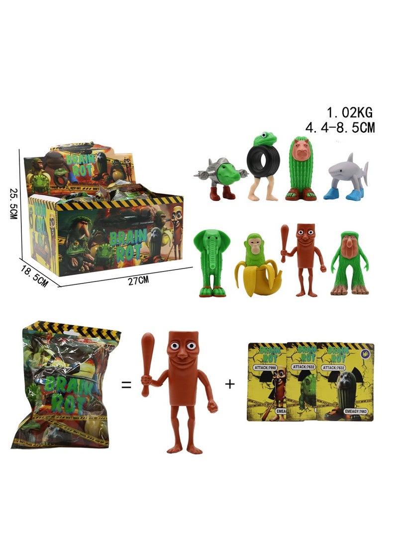 24 pcs TungTungSahur Figure Toys For Fans  Series Figures Model Birthday Cake Toppers