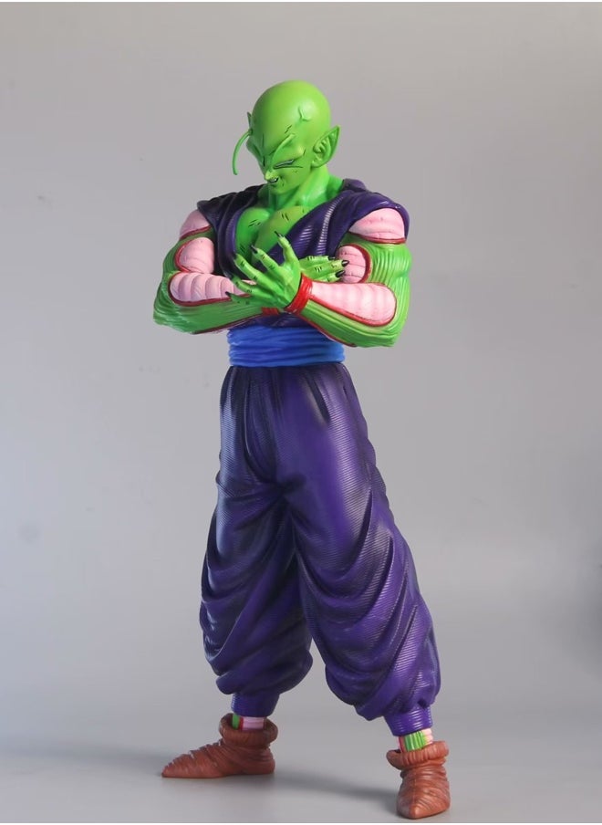 Dragon Ball Piccolo Action Figure Decorative Resin Sculpture Home Decor Statue, Art Figurine Home Ornament Decoration for Office, Living Room, Bedroom, Book Shelf, TV Cabinet, Desktop
