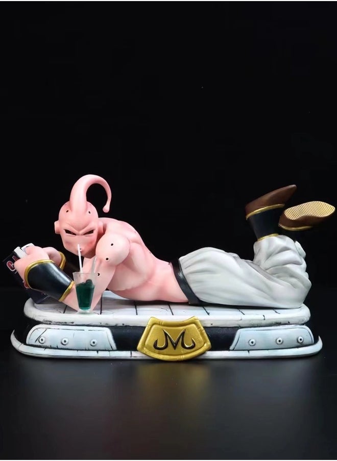 Dragon Ball Majin Buu Action Figure Decorative Resin Sculpture Home Decor Statue, Art Figurine Home Ornament Decoration for Office, Living Room, Bedroom, Book Shelf, TV Cabinet, Desktop