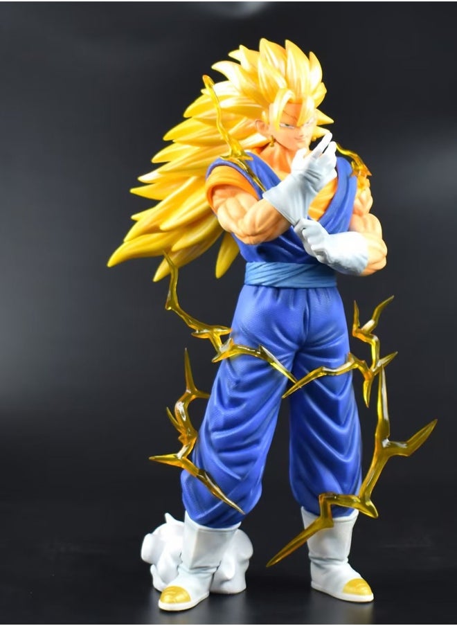 Dragon Ball Vegito（Three avatars can be replaced） Action Figure Decorative Resin Sculpture Home Decor Statue, Art Figurine Home Ornament Decoration for Office, Living Room, Bedroom, Book Shelf, TV Cabinet, Desktop