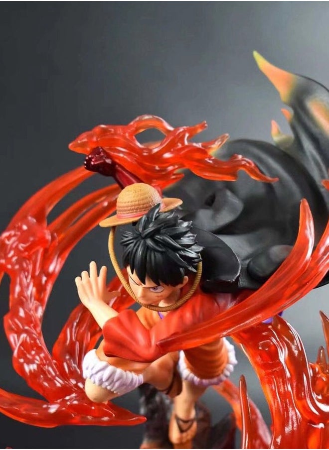 One Piece BUSOSHOKU HAKI:EMISSION Road Flying Action Figure Decorative Resin Sculpture Home Decor Statue, Art Figurine Home Ornament Decoration for Office, Living Room, Bedroom, Book Shelf, TV Cabinet, Desktop