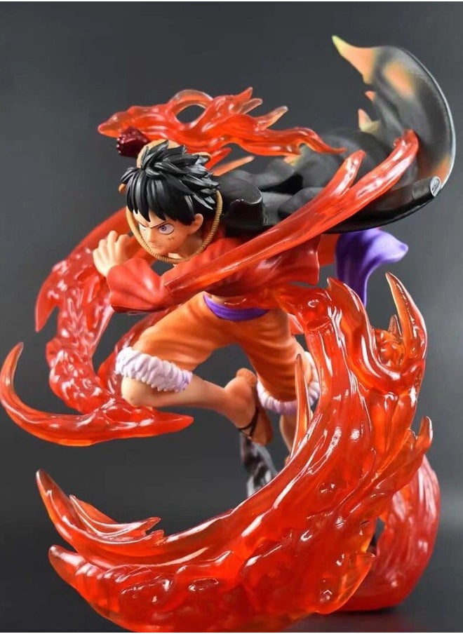 One Piece BUSOSHOKU HAKI:EMISSION Road Flying Action Figure Decorative Resin Sculpture Home Decor Statue, Art Figurine Home Ornament Decoration for Office, Living Room, Bedroom, Book Shelf, TV Cabinet, Desktop