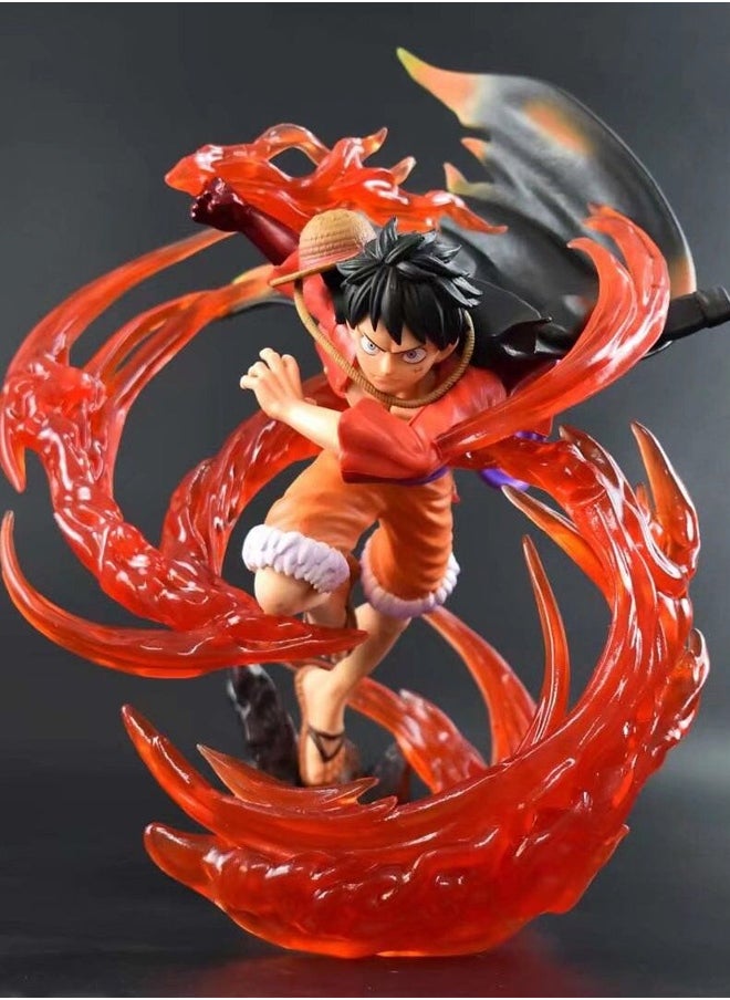 One Piece BUSOSHOKU HAKI:EMISSION Road Flying Action Figure Decorative Resin Sculpture Home Decor Statue, Art Figurine Home Ornament Decoration for Office, Living Room, Bedroom, Book Shelf, TV Cabinet, Desktop