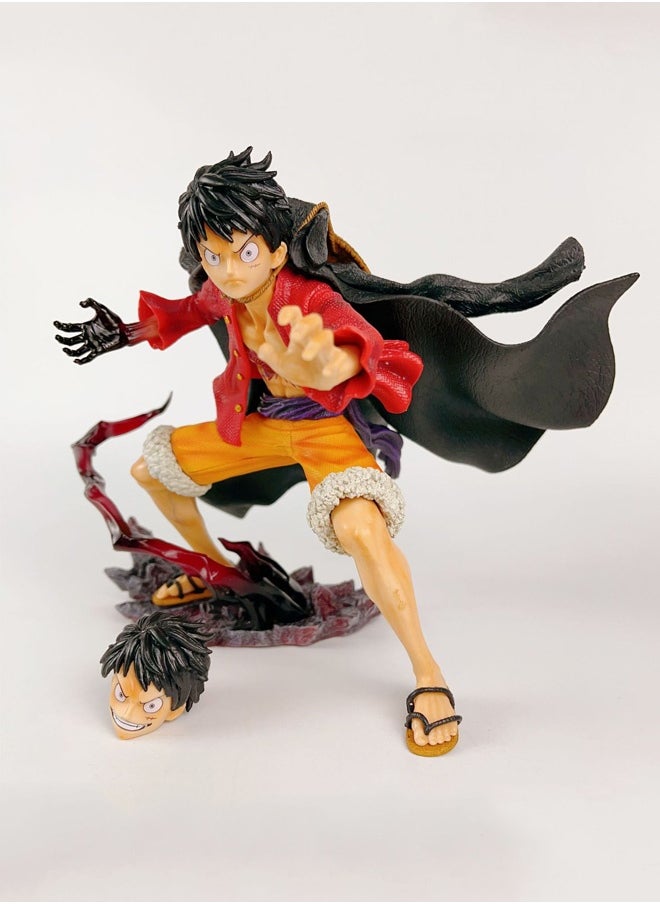 One Piece Ghost Island Luffy Action Figure Decorative Resin Sculpture Home Decor Statue, Art Figurine Home Ornament Decoration for Office, Living Room, Bedroom, Book Shelf, TV Cabinet, Desktop