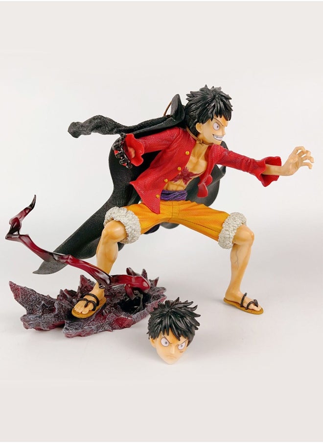 One Piece Ghost Island Luffy Action Figure Decorative Resin Sculpture Home Decor Statue, Art Figurine Home Ornament Decoration for Office, Living Room, Bedroom, Book Shelf, TV Cabinet, Desktop
