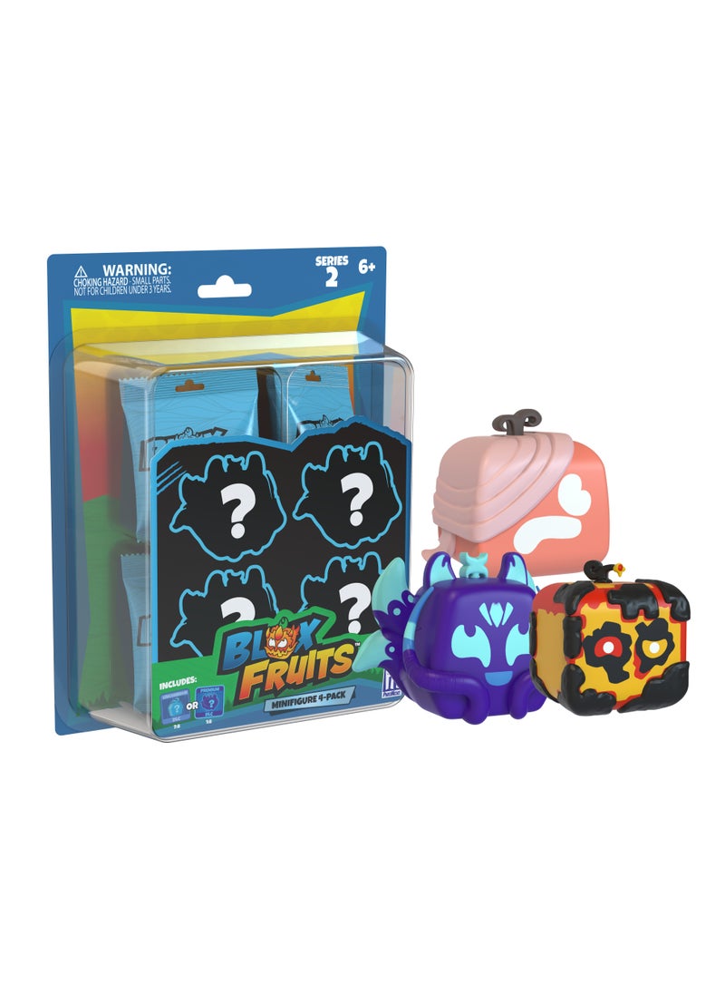 Blox Fruits Mini Figures Series 2, 4-in-1 Pack, Assorted 1 Piece (Style & Color May Vary) | Surprise Figure | Mini Collectible Figures | Perfect for Kids and Collectors.