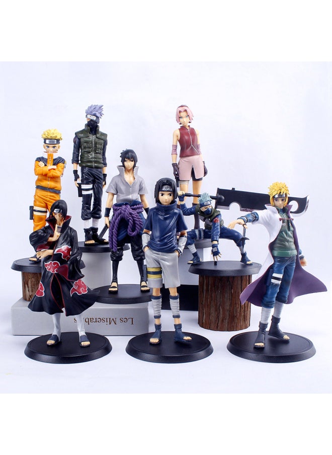 Naruto Naruto Kakashi Sakura Bo Feng Shui Door Spell Sasuke Crow Skunk Two-headed Hand Ornaments-Color:Fire War Sasuke-bag