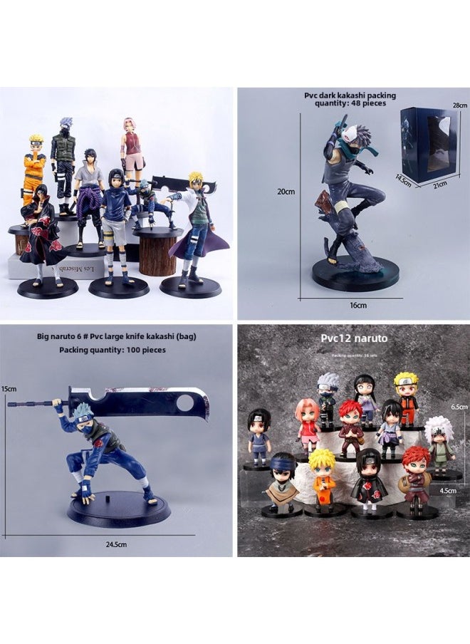 Naruto Naruto Kakashi Sakura Bo Feng Shui Door Spell Sasuke Crow Skunk Two-headed Hand Ornaments-Color:Fire War Sasuke-bag