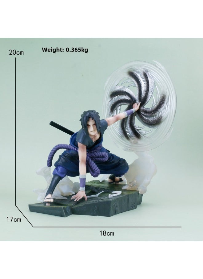 Naruto Naruto Kakashi Sakura Bo Feng Shui Door Spell Sasuke Crow Skunk Two-headed Hand Ornaments-Color:Fire War Sasuke-bag